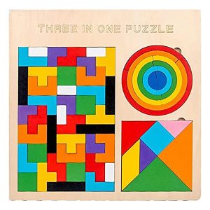 Wooden 3-in -1 puzzle