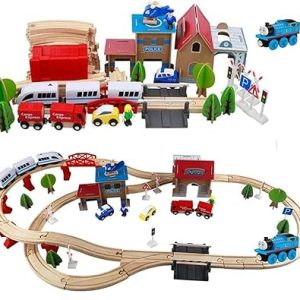 88 Piece Train Tracks Train Station Set